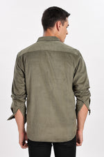Green Classic Corduroy Shaket Shirt