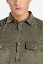 Green Classic Corduroy Shaket Shirt