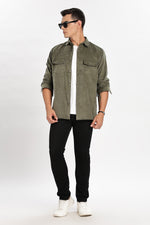 Green Classic Corduroy Shaket Shirt