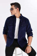 Blue Classic Corduroy Shaket Shirt