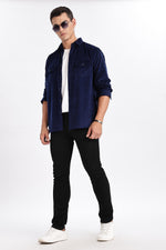 Blue Classic Corduroy Shaket Shirt