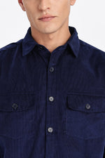 Blue Classic Corduroy Shaket Shirt