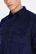 Blue Classic Corduroy Shaket Shirt