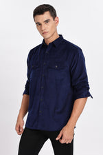 Blue Classic Corduroy Shaket Shirt