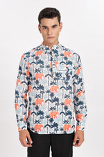 Trendy Elephant White Short Kurta