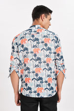 Trendy Elephant White Short Kurta