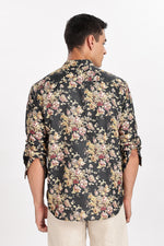 Shankh Royal floral Dark Green short kurta