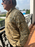 Floral Print Beige Kurta