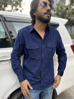 Blue Classic Corduroy Shaket Shirt